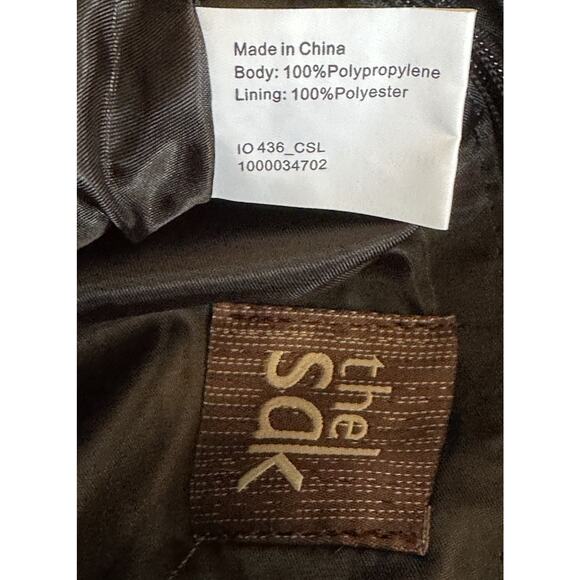 The Sak Crochet Mini Handbag Shoulder Purse Black Vintage Retro Granny Boho EUC - Picture 4 of 7